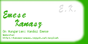 emese kanasz business card